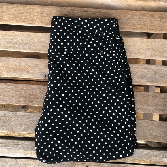 J Crew 6.5” tab swim short, black w/ white dots - Picture 2 of 3